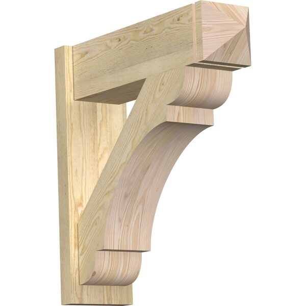 Ekena Millwork Olympic Rough Sawn Arts and Crafts Outlooker, Douglas Fir, 8"W x 28"D x 28"H OUT08X28X28OLY03RDF - main